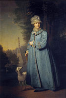 Екатерина II на прогулке в Царскосельском парке (худ. В. Л. Боровиковский, 1794 г.)